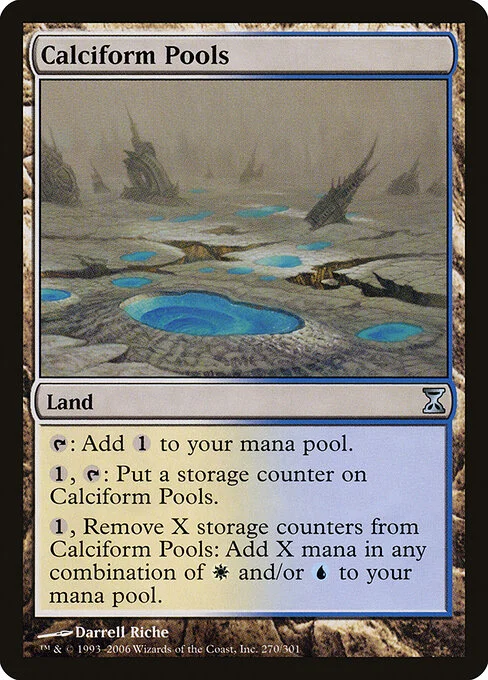 Calciform Pools, carta Magic di tipo Land illustrata da Darrell Riche