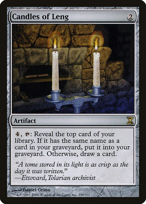 Candles of Leng, carta Magic di tipo Artifact illustrata da Daniel Gelon