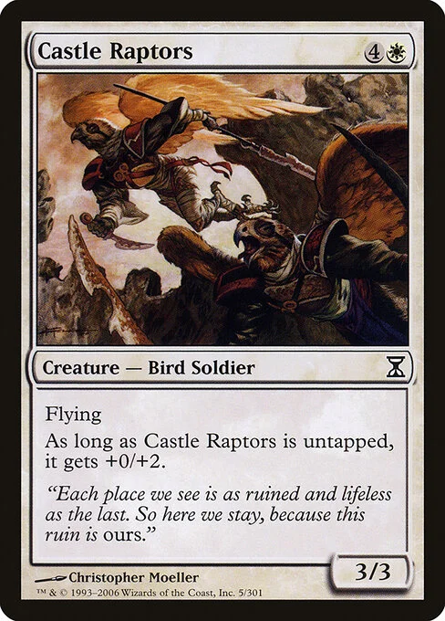 Castle Raptors, carta Magic di tipo Creature — Bird Soldier illustrata da Christopher Moeller