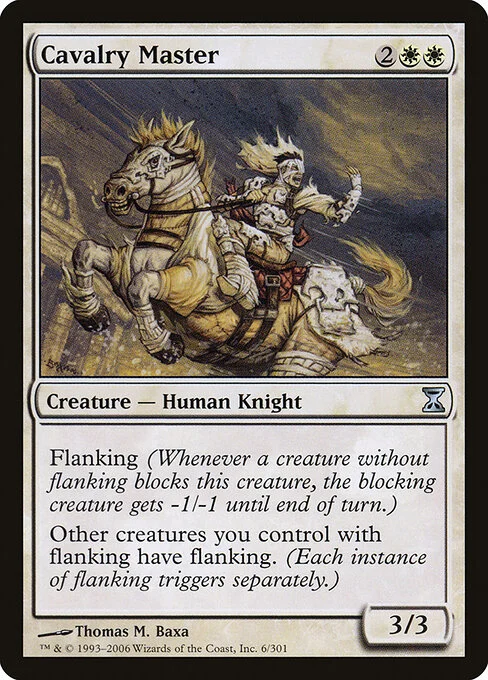 Cavalry Master, carta Magic di tipo Creature — Human Knight illustrata da Thomas M. Baxa