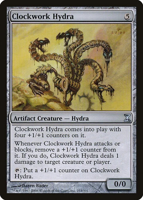 Clockwork Hydra, carta Magic di tipo Artifact Creature — Hydra illustrata da Daren Bader