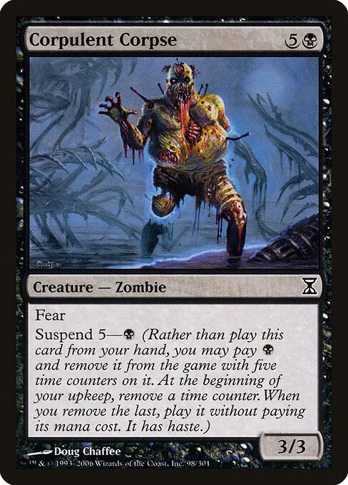 Corpulent Corpse, carta Magic di tipo Creature — Zombie illustrata da Doug Chaffee