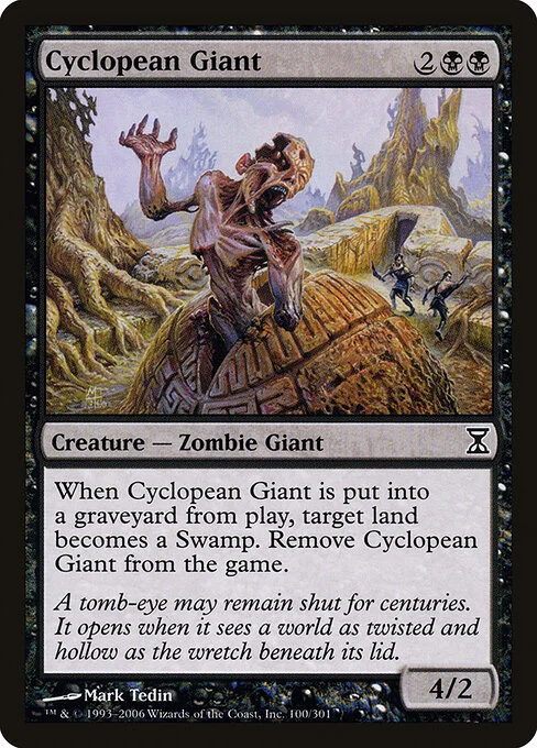 Cyclopean Giant, carta Magic di tipo Creature — Zombie Giant illustrata da Mark Tedin