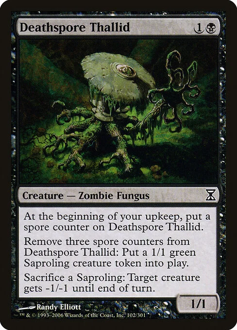 Deathspore Thallid, carta Magic di tipo Creature — Zombie Fungus illustrata da Randy Elliott