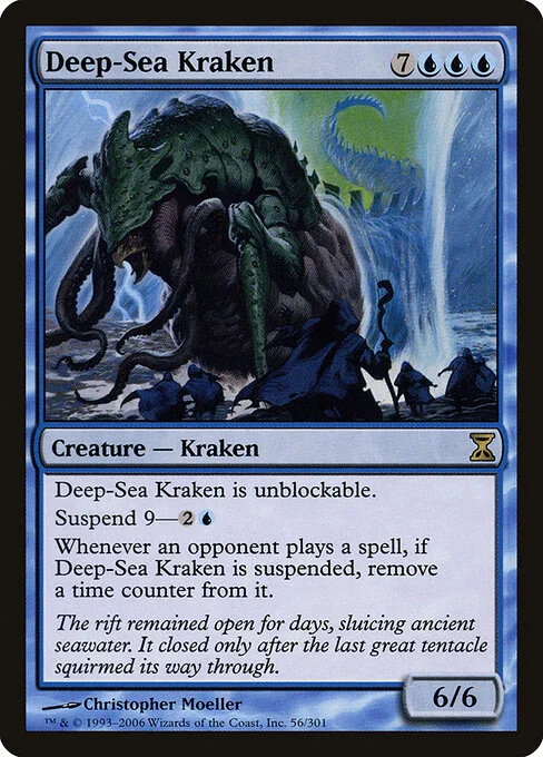 Deep-Sea Kraken, carta Magic di tipo Creature — Kraken illustrata da Christopher Moeller