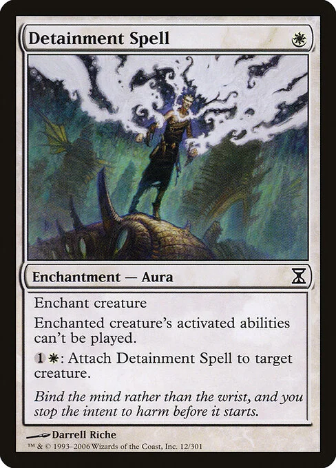 Detainment Spell, carta Magic di tipo Enchantment — Aura illustrata da Darrell Riche