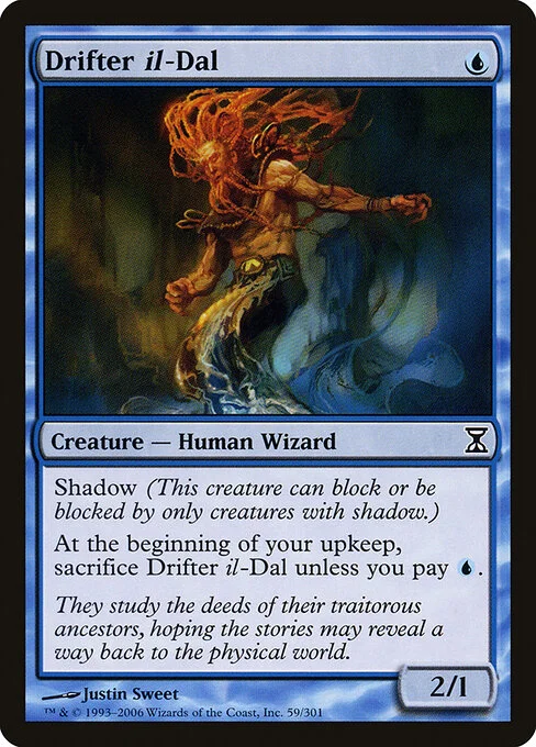 Drifter il-Dal, carta Magic di tipo Creature — Human Wizard illustrata da Justin Sweet