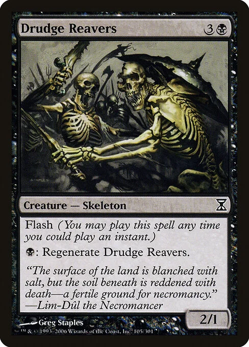 Drudge Reavers, carta Magic di tipo Creature — Skeleton illustrata da Greg Staples