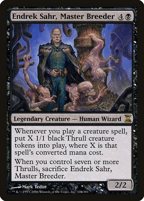 Endrek Sahr, Master Breeder, carta Magic di tipo Legendary Creature — Human Wizard illustrata da Mark Tedin