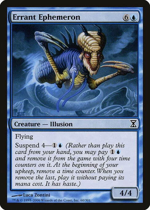 Errant Ephemeron, carta Magic di tipo Creature — Illusion illustrata da Luca Zontini