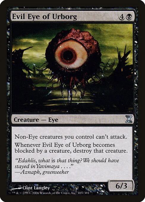 Evil Eye of Urborg, carta Magic di tipo Creature — Eye illustrata da Clint Langley