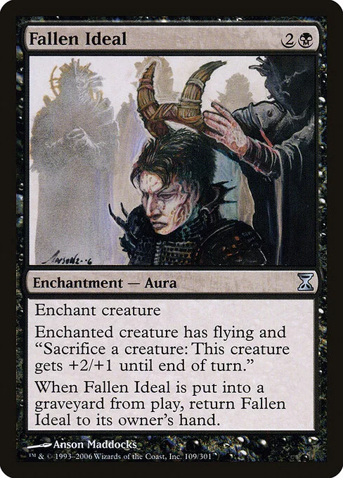 Fallen Ideal, carta Magic di tipo Enchantment — Aura illustrata da Anson Maddocks