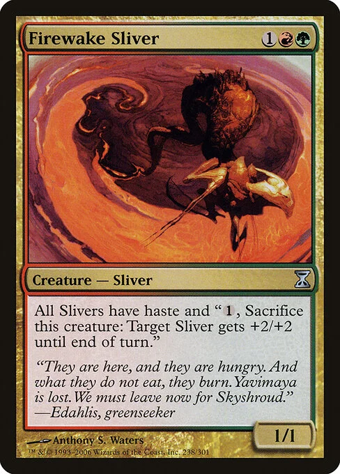 Firewake Sliver, carta Magic di tipo Creature — Sliver illustrata da Anthony S. Waters
