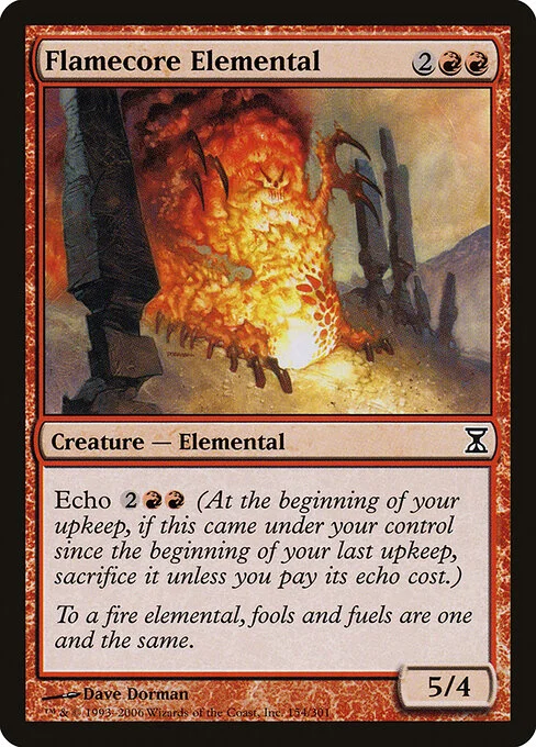 Flamecore Elemental, carta Magic di tipo Creature — Elemental illustrata da Dave Dorman