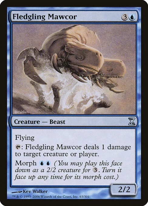 Fledgling Mawcor, carta Magic di tipo Creature — Beast illustrata da Kev Walker