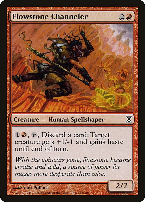 Flowstone Channeler, carta Magic di tipo Creature — Human Spellshaper illustrata da Alan Pollack