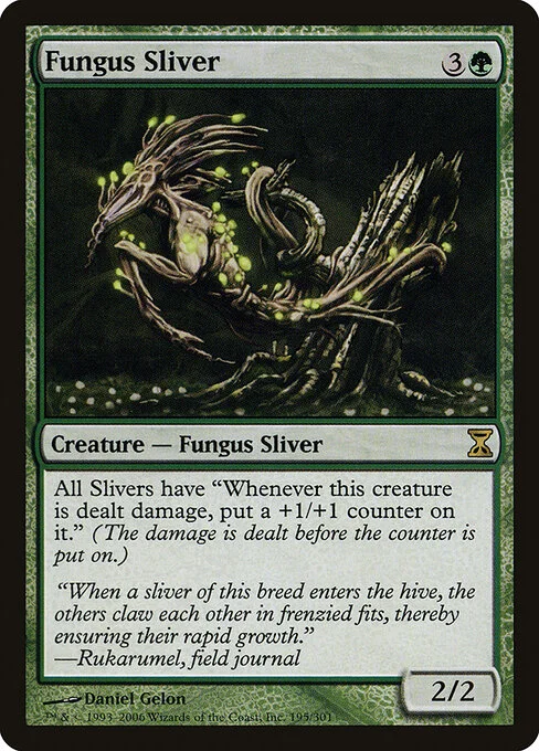 Fungus Sliver, carta Magic di tipo Creature — Fungus Sliver illustrata da Daniel Gelon