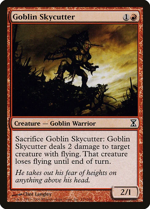 Goblin Skycutter, carta Magic di tipo Creature — Goblin Warrior illustrata da Clint Langley