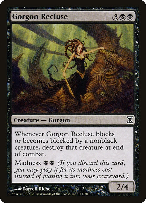 Gorgon Recluse, carta Magic di tipo Creature — Gorgon illustrata da Darrell Riche