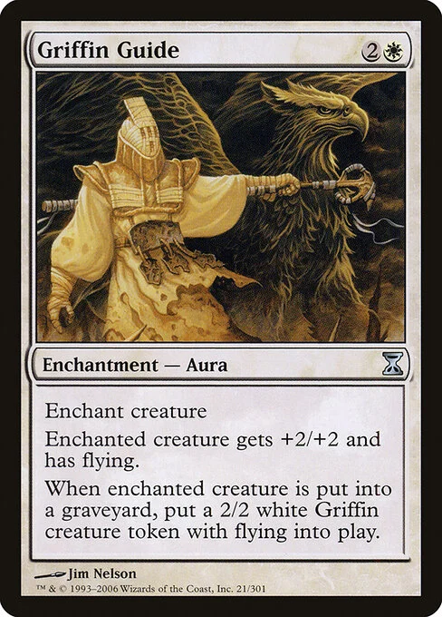 Griffin Guide, carta Magic di tipo Enchantment — Aura illustrata da Jim Nelson