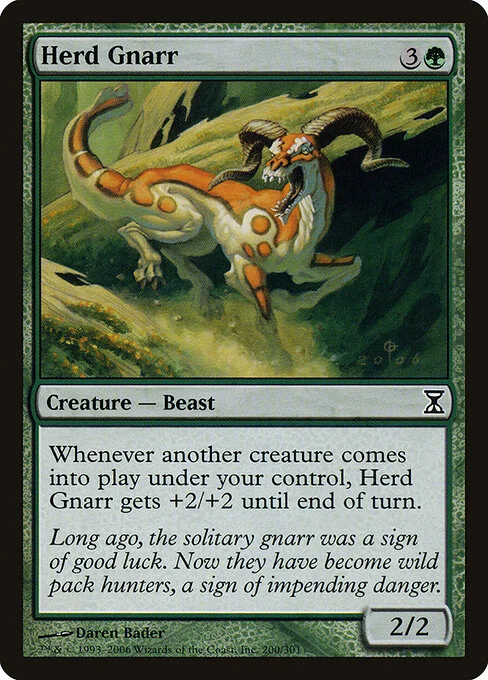 Herd Gnarr, carta Magic di tipo Creature — Beast illustrata da Daren Bader