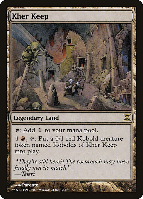 Kher Keep, carta Magic di tipo Legendary Land illustrata da Paolo Parente