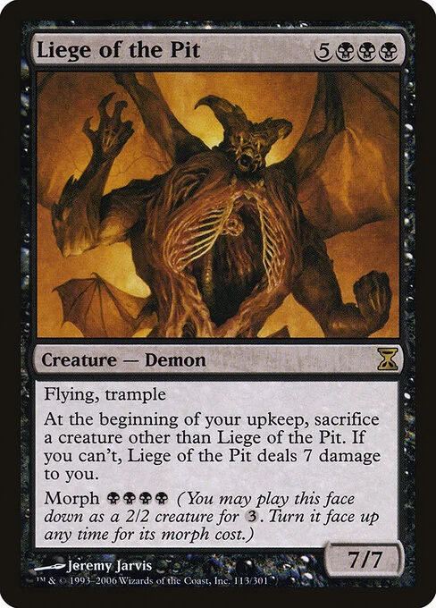 Liege of the Pit, carta Magic di tipo Creature — Demon illustrata da Jeremy Jarvis