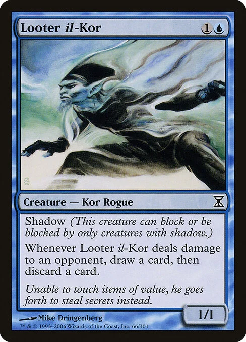 Looter il-Kor, carta Magic di tipo Creature — Kor Rogue illustrata da Mike Dringenberg