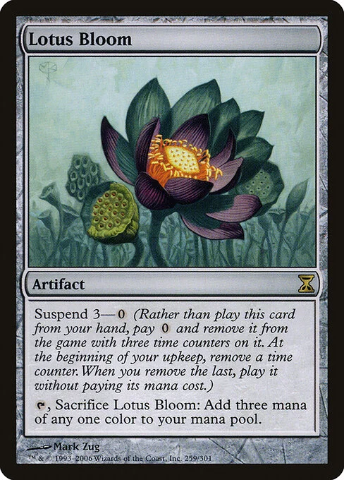 Lotus Bloom, carta Magic di tipo Artifact illustrata da Mark Zug