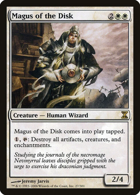 Magus of the Disk, carta Magic di tipo Creature — Human Wizard illustrata da Jeremy Jarvis