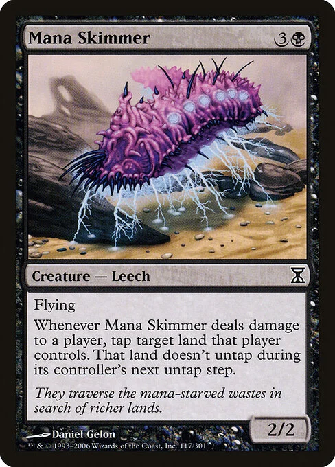 Mana Skimmer, carta Magic di tipo Creature — Leech illustrata da Daniel Gelon