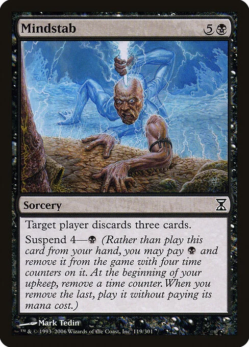 Mindstab, carta Magic di tipo Sorcery illustrata da Mark Tedin