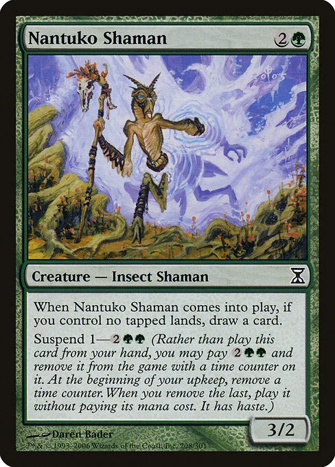 Nantuko Shaman, carta Magic di tipo Creature — Insect Shaman illustrata da Daren Bader