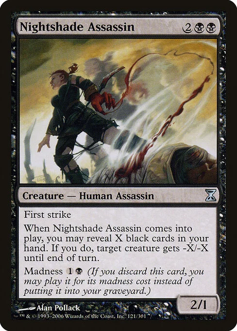 Nightshade Assassin, carta Magic di tipo Creature — Human Assassin illustrata da Alan Pollack