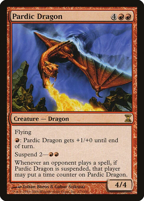 Pardic Dragon, carta Magic di tipo Creature — Dragon illustrata da Zoltan Boros & Gabor Szikszai