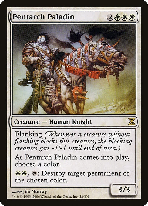 Pentarch Paladin, carta Magic di tipo Creature — Human Knight illustrata da Jim Murray