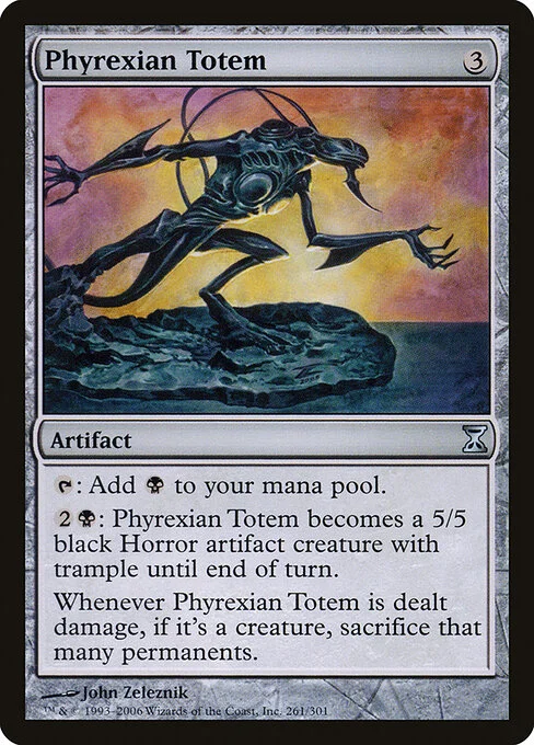 Phyrexian Totem, carta Magic di tipo Artifact illustrata da John Zeleznik