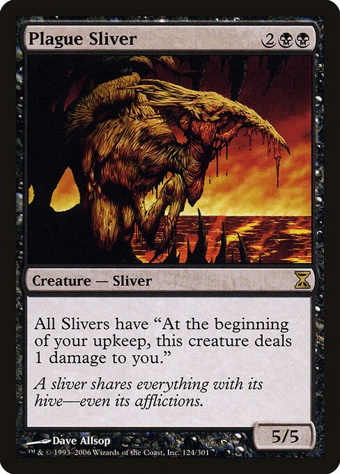 Plague Sliver, carta Magic di tipo Creature — Sliver illustrata da Dave Allsop