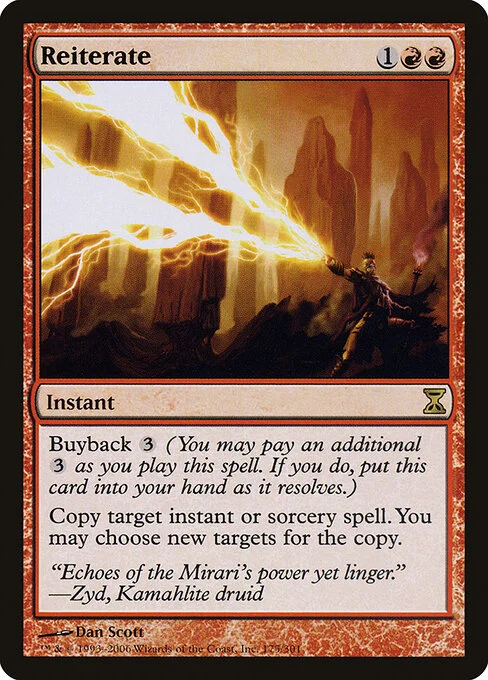 Reiterate, carta Magic di tipo Instant illustrata da Dan Murayama Scott