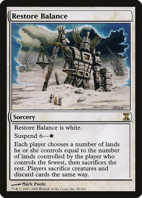 Restore Balance, carta Magic di tipo Sorcery illustrata da Mark Poole