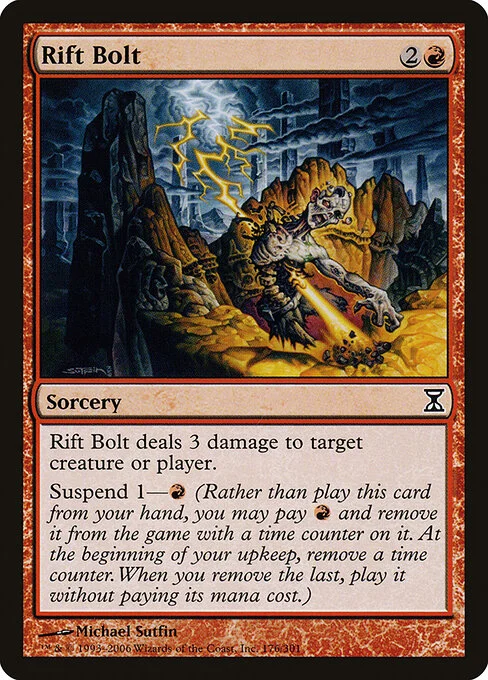 Rift Bolt, carta Magic di tipo Sorcery illustrata da Michael Sutfin