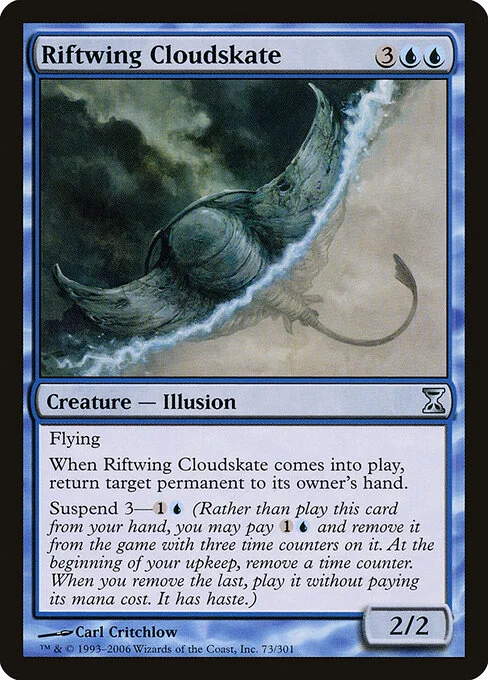 Riftwing Cloudskate, carta Magic di tipo Creature — Illusion illustrata da Carl Critchlow