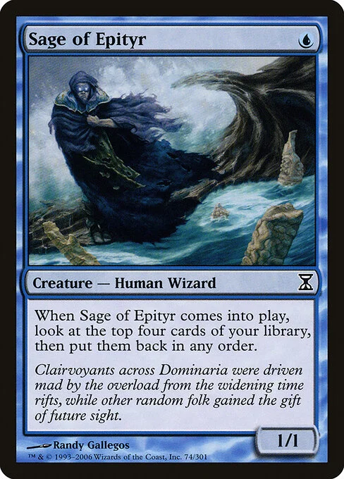 Sage of Epityr, carta Magic di tipo Creature — Human Wizard illustrata da Randy Gallegos