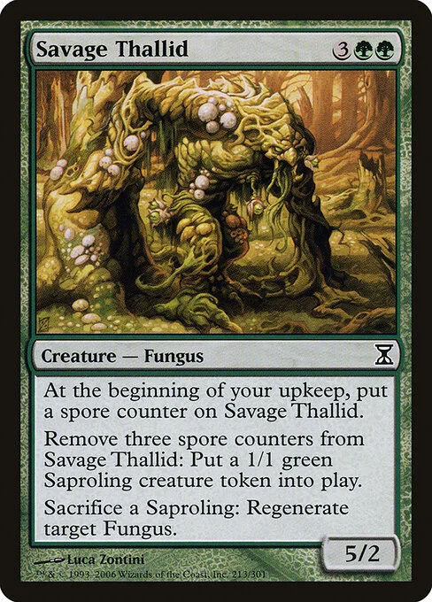 Savage Thallid, carta Magic di tipo Creature — Fungus illustrata da Luca Zontini