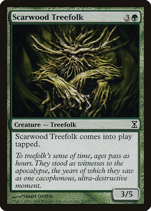 Scarwood Treefolk, carta Magic di tipo Creature — Treefolk illustrata da Stuart Griffin