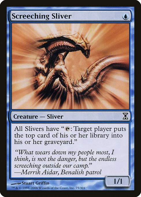 Screeching Sliver, carta Magic di tipo Creature — Sliver illustrata da Stuart Griffin