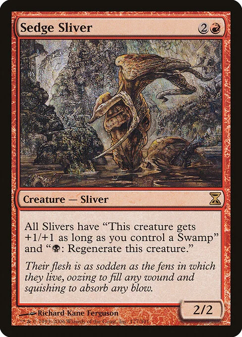 Sedge Sliver, carta Magic di tipo Creature — Sliver illustrata da Richard Kane Ferguson