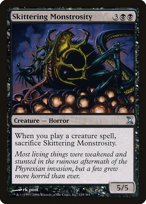 Skittering Monstrosity, carta Magic di tipo Creature — Horror illustrata da rk post