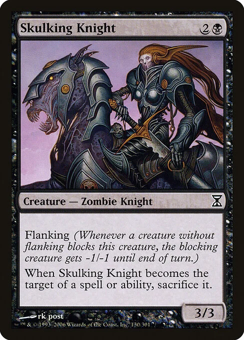 Skulking Knight, carta Magic di tipo Creature — Zombie Knight illustrata da rk post