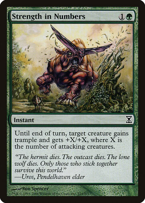 Strength in Numbers, carta Magic di tipo Instant illustrata da Ron Spencer